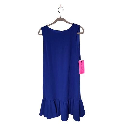 NWT Betsey Johnson Blue Scuba Crepe Mini Dress Sz 10 Cocktail Party Dress Dance - Picture 1 of 9